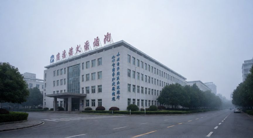 covid 19 ground 0, Edificio de control de enfermedades en Wuhan al amanecer