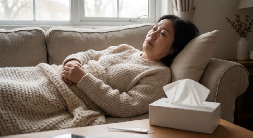 covid 19 guidelines, Paciente recuperándose en casa siguiendo protocolos de aislamiento