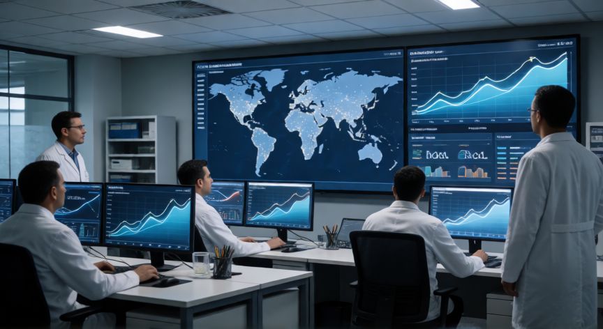 covid 19 jn1, Centro de vigilancia epidemiológica analizando datos globales de contagios por la variante JN.1