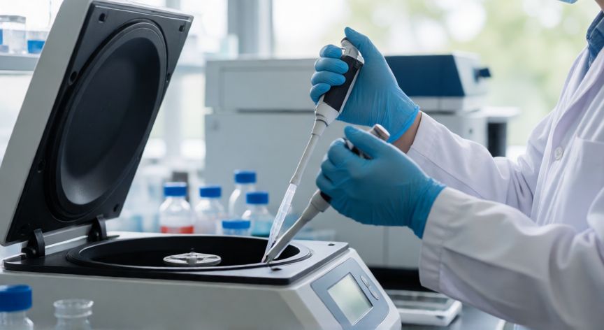covid 19 lf 7, Investigador de laboratorio analizando muestras virales en un entorno científico moderno