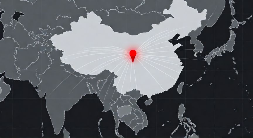 covid 19 mapa, Mapa histórico destacando el origen de la COVID-19 en Wuhan, China