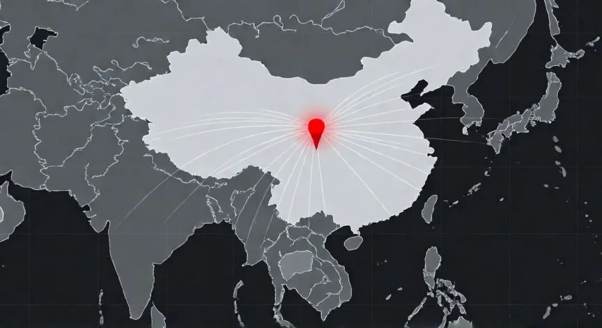 Mapa histórico destacando el origen de la COVID-19 en Wuhan, China