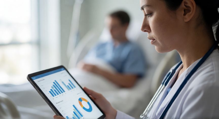 covid 19 muertos en todo el mundo, Profesional sanitario revisando datos epidemiológicos en una tableta