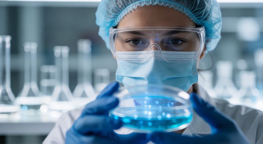 covid 19 numero de muertos, Investigador de laboratorio analizando muestras relacionadas con la mortalidad por coronavirus