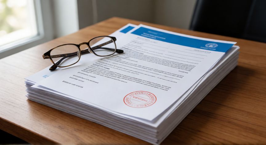 covid 19 pdf, Pila de documentos oficiales en PDF sobre salud pública y COVID-19 sobre un escritorio