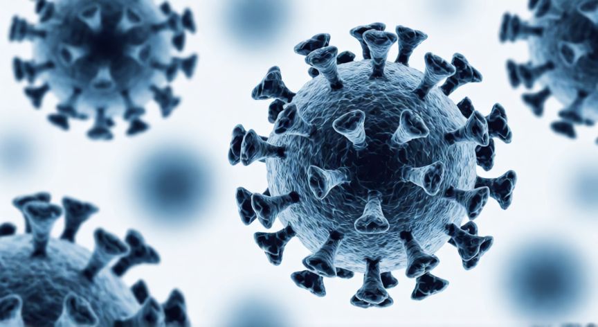 covid 19 que significa, Representación microscópica del virus SARS-CoV-2