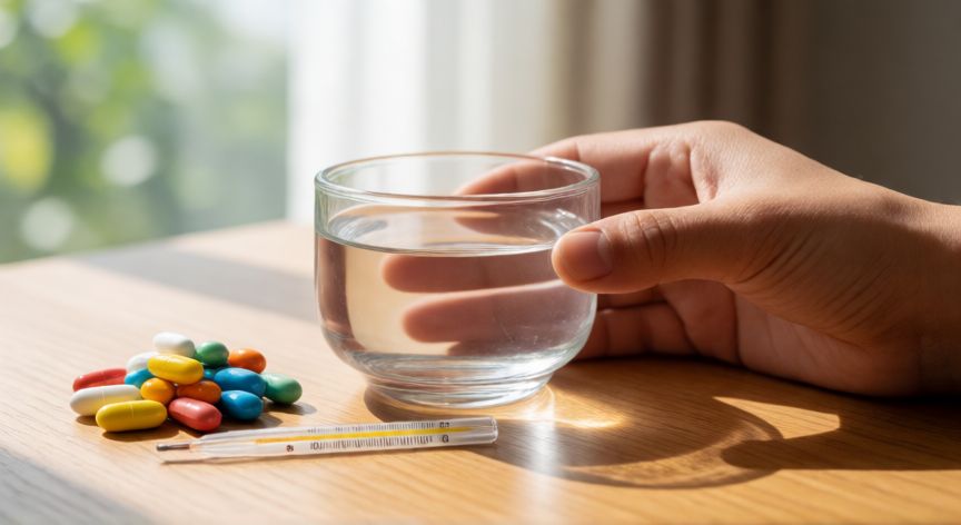 covid 19 regresa, Concepto de salud preventiva y refuerzo inmunológico en el hogar