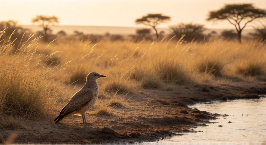 cuál animal está en peligro de extinción, Ave en peligro de extinción en su hábitat natural al atardecer