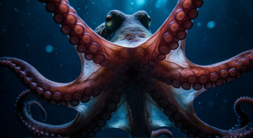 cuál animal tiene la sangre azul, Pulpo marino mostrando la coloración azul de su sangre