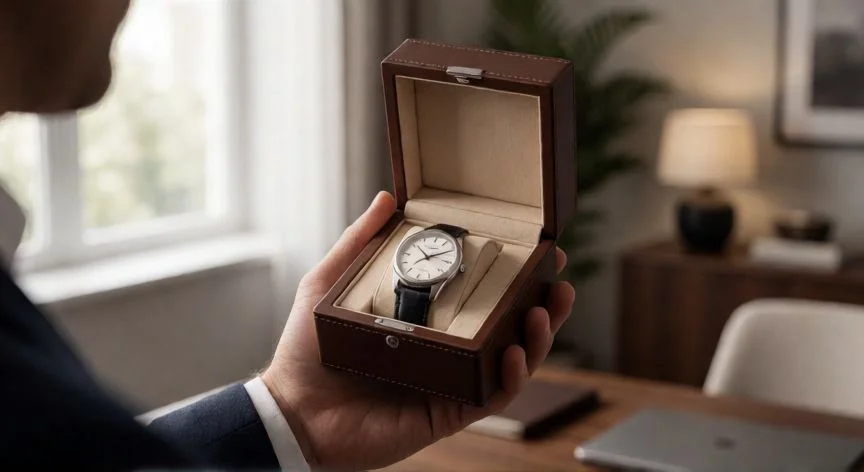 cual es el mejor regalo de navidad para hombre, Caja de reloj de pulsera elegante como regalo exclusivo para hombre