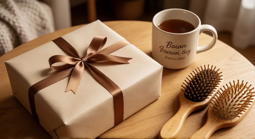 cual es el mejor regalo de temu, Caja de regalo personalizada con taza y accesorios de peluquería