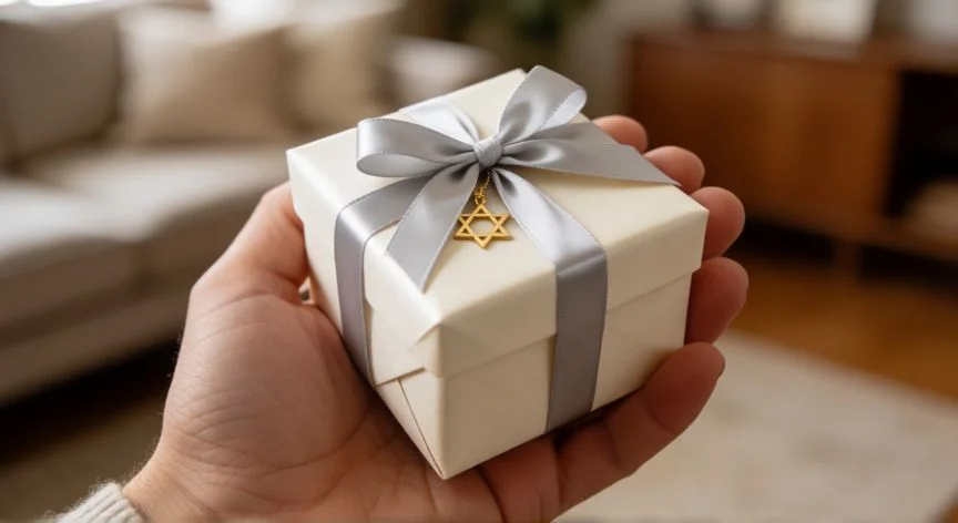 cual es el mejor regalo para un judio, Caja de regalo con joyería simbólica judía