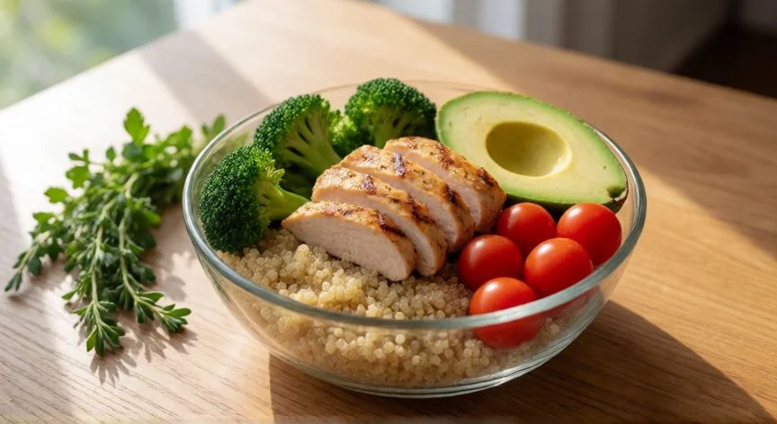 cuál es la diferencia entre comer y alimentarse explica, Persona leyendo la etiqueta nutricional de un producto en el supermercado