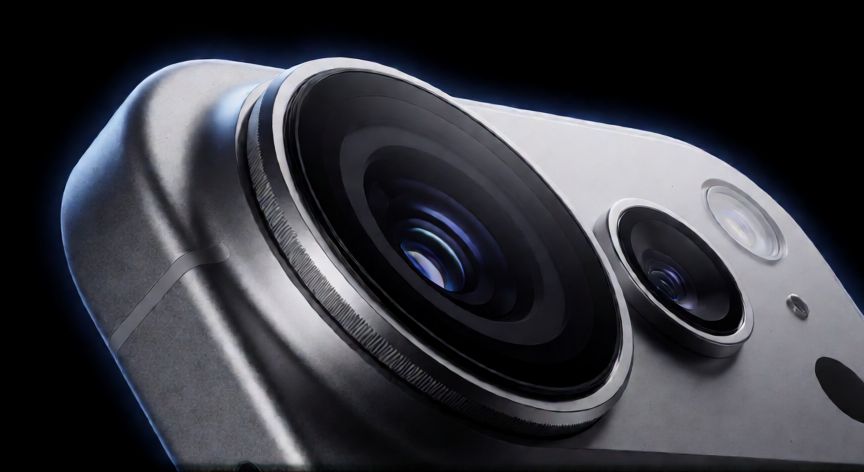 cuando iphone 17, Detalle de la cámara del próximo iPhone con diseño futurista