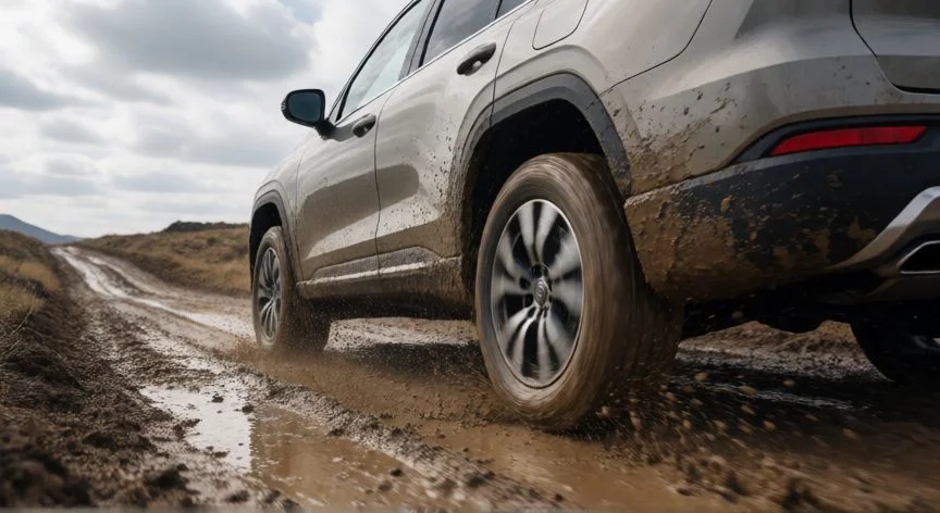 diferencia entre 4x2 y 4x4, Esquema técnico del reparto de tracción en un 4x2 frente a un 4x4