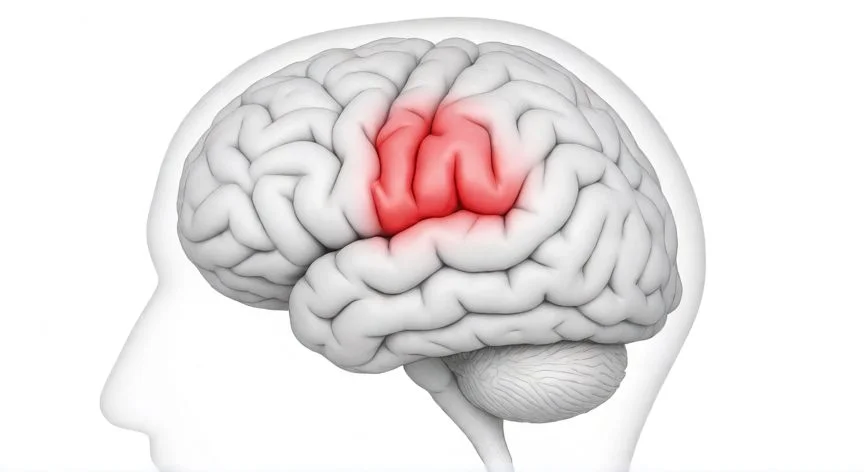Ilustración médica comparando la estructura cerebral en alzhéimer y demencia