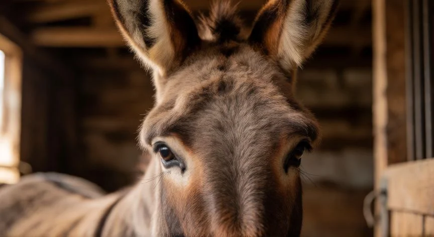 diferencia entre burro y asno, Burro y caballo lado a lado mostrando diferencias anatómicas