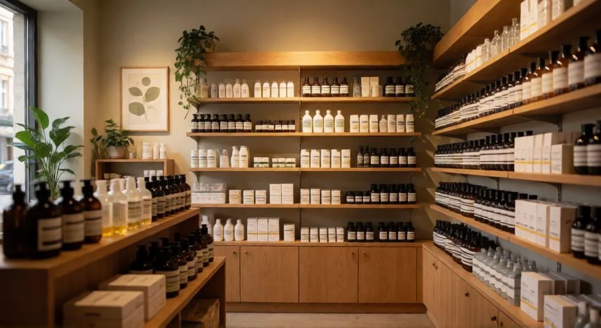 diferencia entre farmacia y parafarmacia, Tienda de parafarmacia con productos de cosmética natural, suplementos y bienestar