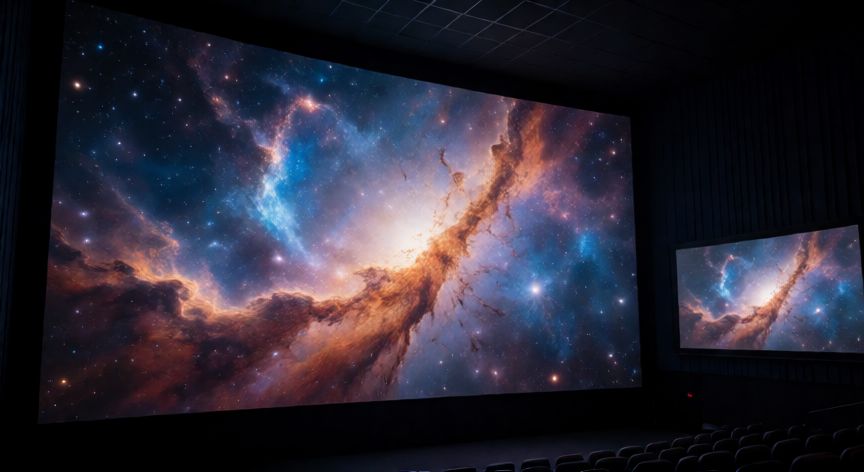 Comparación de tamaño entre pantalla IMAX y cine normal