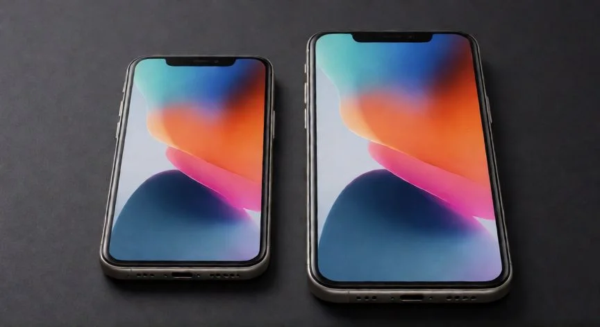 Comparativa de tamaño entre iPhone 17 Pro y Pro Max