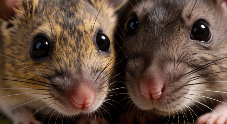 diferencia entre rata y raton, Heces de ratón y rata comparadas con regla para escala