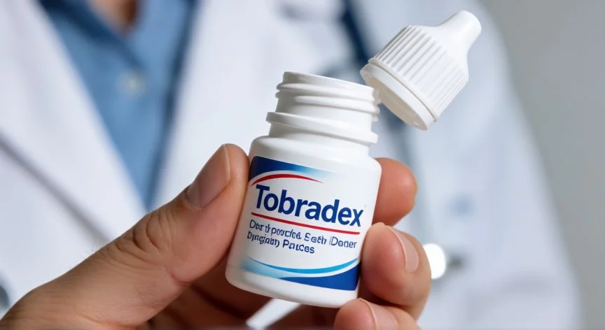 diferencia entre tobrex y tobradex, Colirio Tobradex con combinación de antibiótico y corticoide