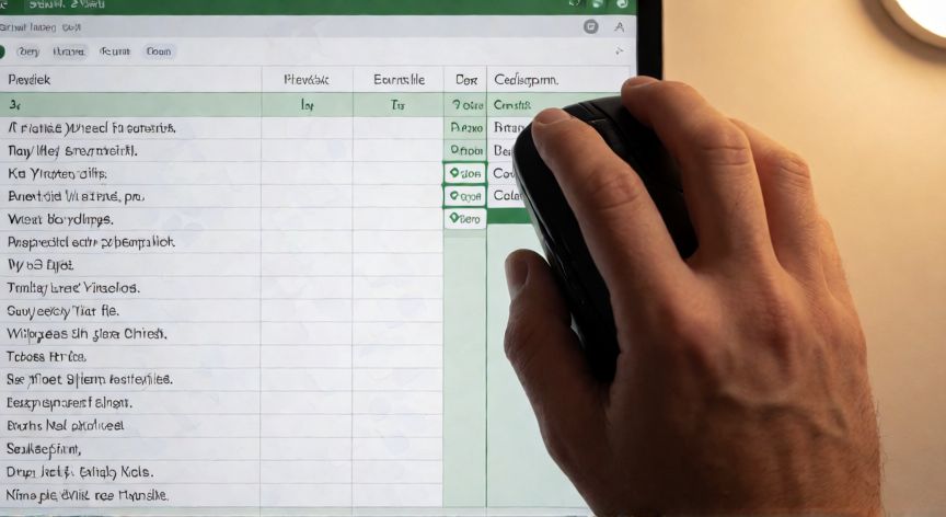 en excel ajustar texto, Mano ajustando el ancho de columna en Excel haciendo doble clic en el borde del encabezado