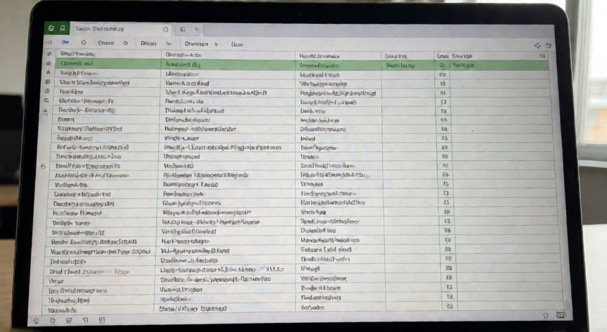en excel ajustar texto a celda, Hoja de cálculo Excel con textos ajustados a celdas y altura de filas automática