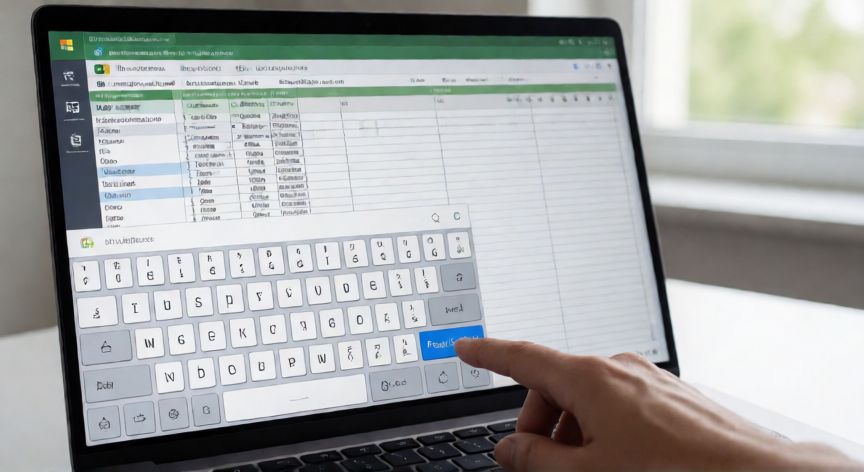 en excel al mover las flechas se mueve la pantalla, Teclado virtual de Windows abierto con el botón Pausa/Scroll Lock visible para desactivarlo sin tecla física