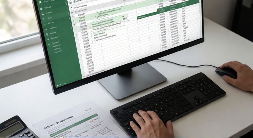 en excel buscar objetivo, Persona utilizando Buscar Objetivo en Excel con informe de resultados impreso