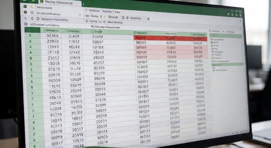 en excel calcular dias entre dos fechas, Hoja de Excel con formato condicional marcado en rojo para fechas con menos de 7 días restantes