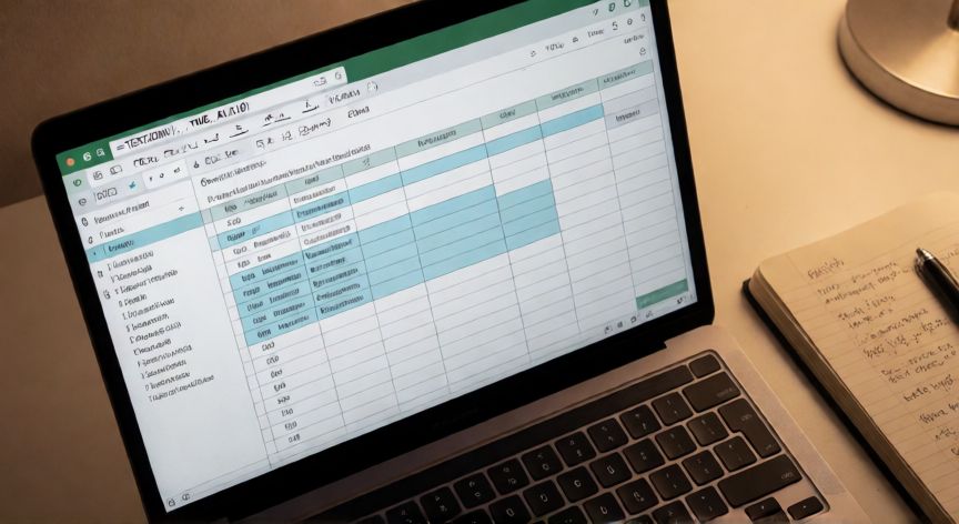 en excel como juntar dos celdas, Portátil con Excel usando la función TEXTJOIN para concatenar un rango de celdas con separador
