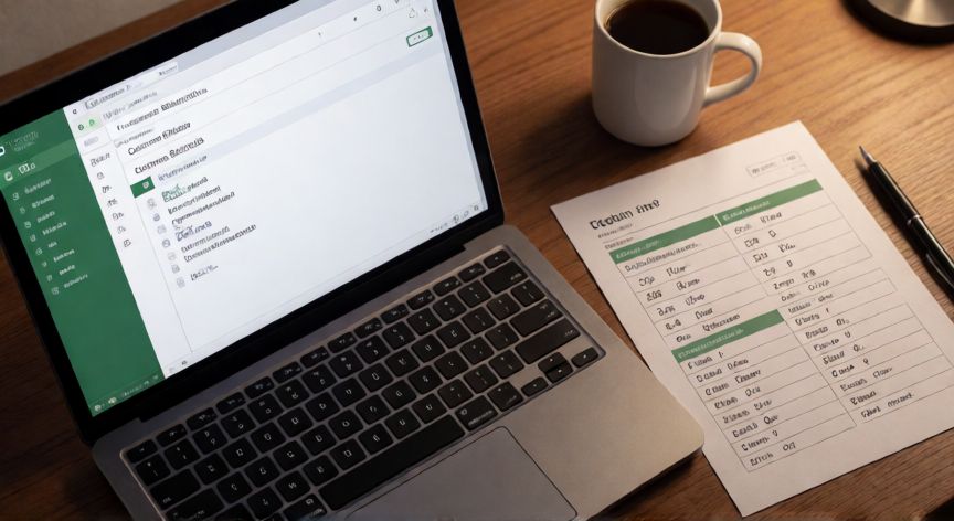 en excel ctrl j, Pantalla de opciones de personalización de atajos de teclado en Excel sobre un escritorio de oficina
