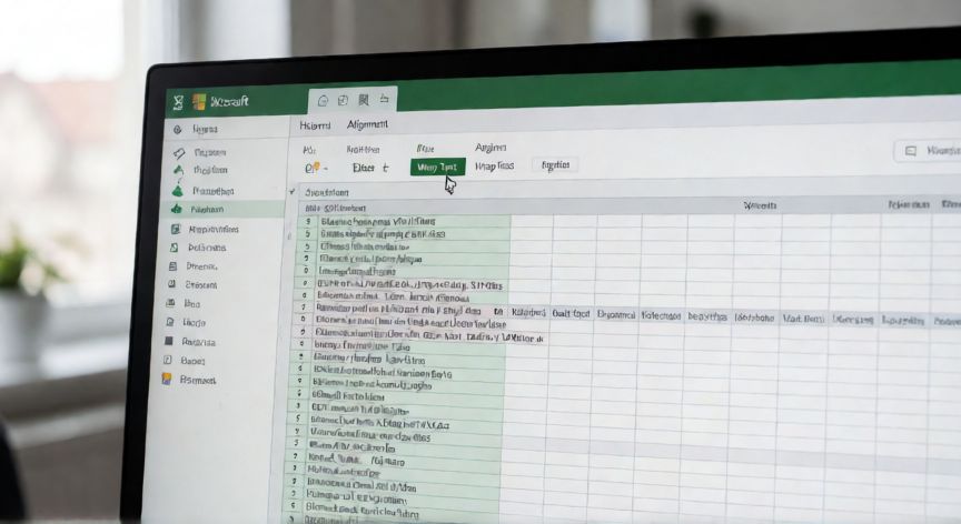 Pantalla de Excel mostrando el botón Ajustar texto en la pestaña Inicio, grupo Alineación