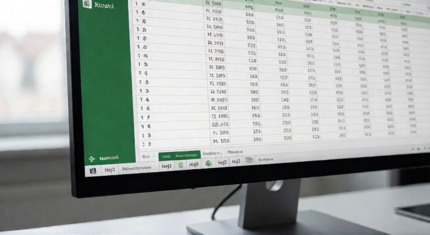 Interfaz de Excel mostrando las pestañas de hojas en la parte inferior de la ventana