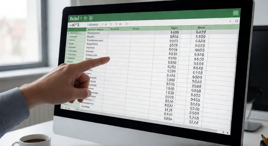 Hoja de Excel mostrando la fórmula =A1^2 para elevar un número al cuadrado