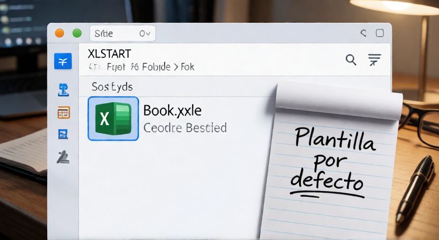 en excel es posible crear solamente un libro en blanco, Carpeta XLSTART con el archivo Book.xlsx que define la plantilla del libro en blanco en Excel