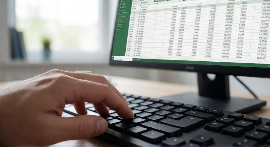 en excel las flechas mueven la pantalla, Manos usando Ctrl y tecla de dirección para desplazar la pantalla en Excel
