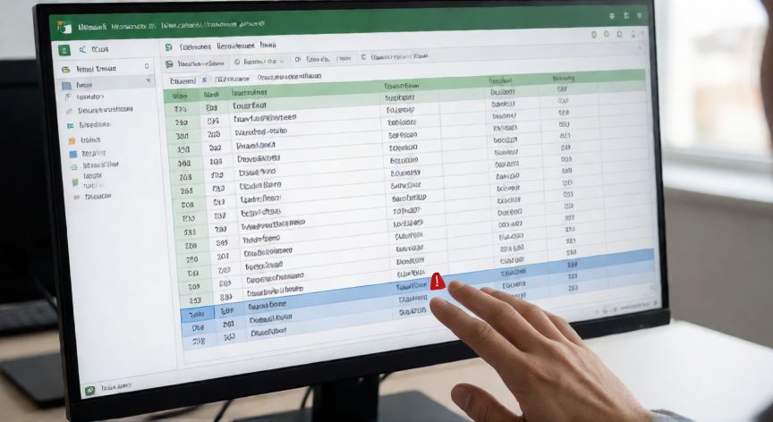 en excel las tablas no admiten filas por debajo de la fila de totales, Ventana de Excel mostrando una tabla con fila de totales y una celda bloqueada debajo