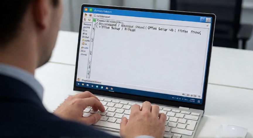 en excel me aparece error de activacion de productos, Consola de comandos de Windows ejecutando herramienta de reparación de activación de Office