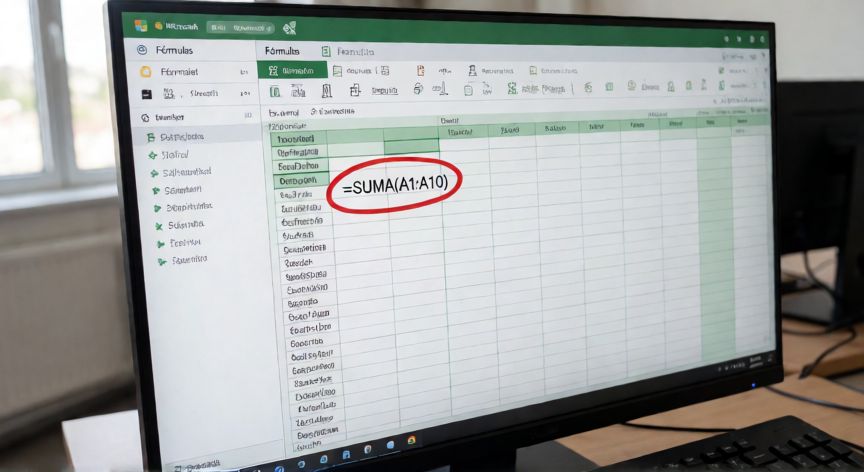 en excel me aparece la formula y no el resultado, Pantalla de Excel mostrando la fórmula en texto dentro de una celda en lugar del resultado numérico