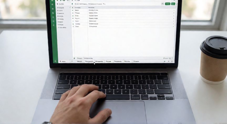 en excel no veo las pestañas de las hojas, Manos usando las pestañas de hojas en la parte inferior de Excel