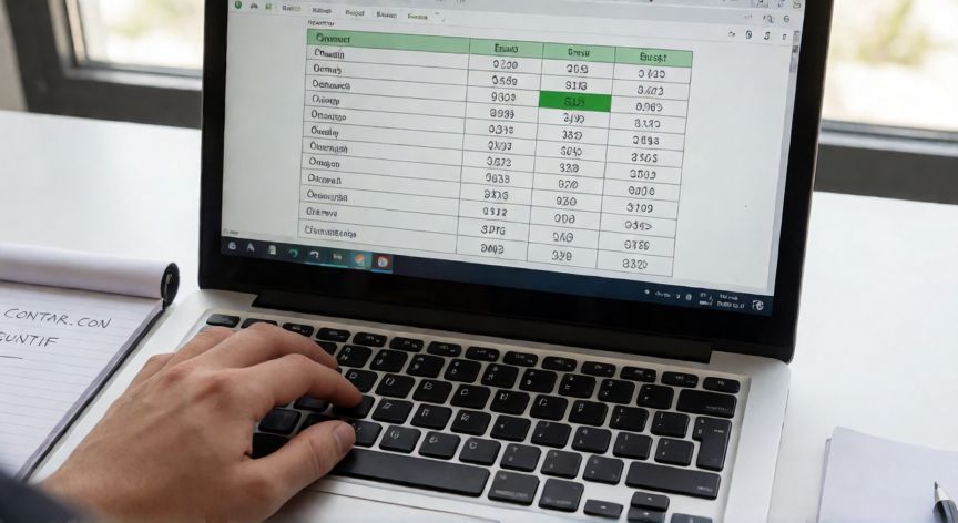en excel para contar las celdas de un rango o columna que sea texto lo hacemos con la función, Persona usando la función CONTAR.CON en Excel para contar celdas de texto en una columna