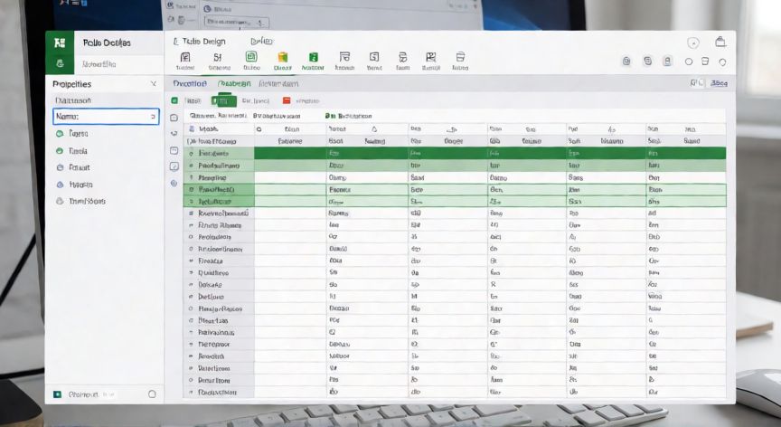 en excel para dar nombre a una tabla lo tenemos que hacer desde, Captura de Excel con la pestaña Diseño de tabla activa y el campo Nombre resaltado en el grupo Propiedades