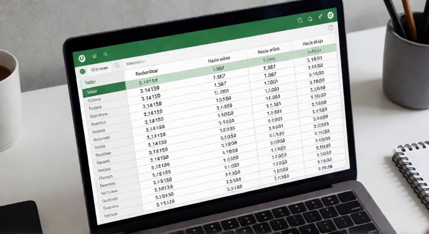 en excel redondear decimales, Tabla en Excel comparando resultados de REDONDEAR, REDHACIAARRIBA y REDHACIAABajo