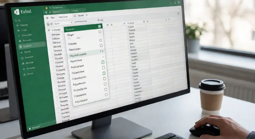 Selección de elemento en lista desplegable de validación de datos en Excel