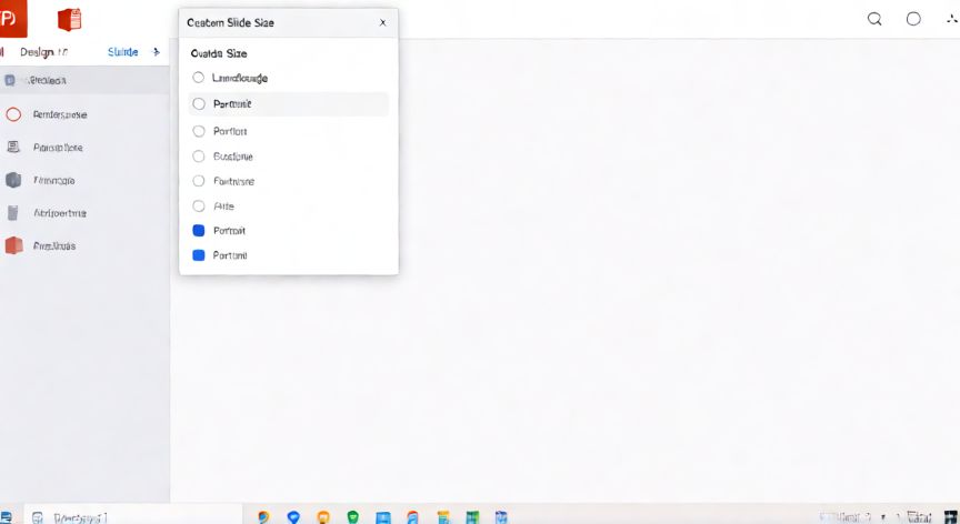 en powerpoint como cambiar la hoja de horizontal a vertical, Cuadro de diálogo de Tamaño de diapositiva en PowerPoint con la opción Vertical seleccionada
