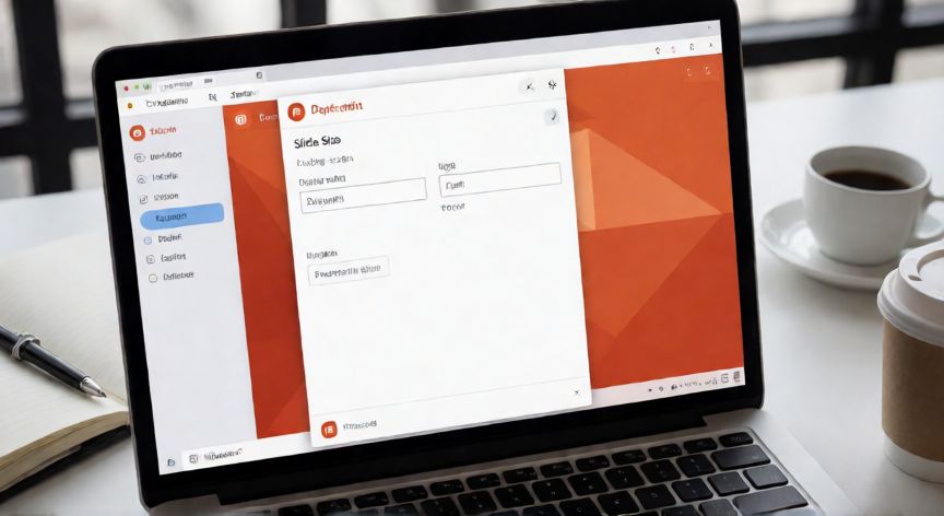 en powerpoint se puede poner la hoja vertical, Pantalla de PowerPoint mostrando la ventana de tamaño personalizado de diapositiva