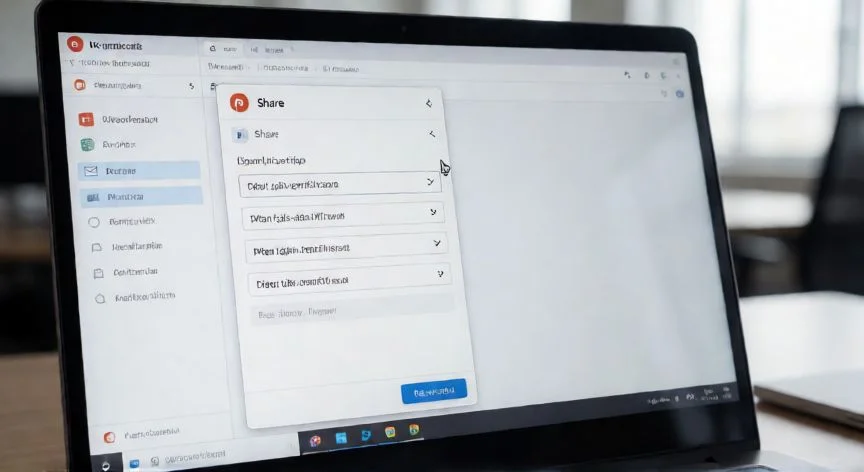en powerpoint se puede trabajar en equipo, Vista de la ventana de compartir presentación en PowerPoint con correos electrónicos añadidos
