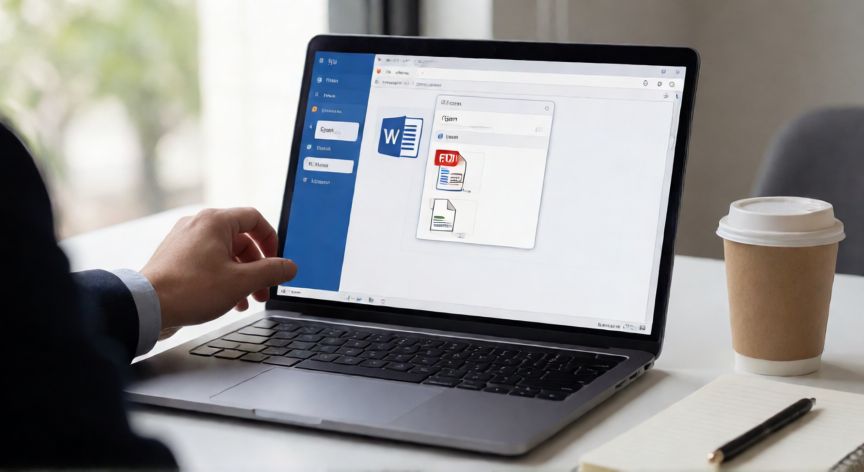 en word abrir pdf, Pantalla de Word mostrando la opción Archivo > Abrir para seleccionar un archivo PDF